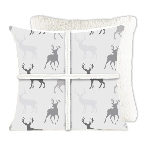 Deer print throw online pillows